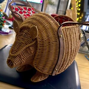 Kate Spade Wicker Armadillo purse. Collectible!! Super Rare